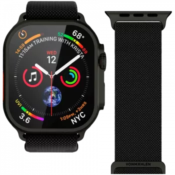 VONMÄHLEN Classic Nylon Loop 40, 41, 42mm vieno dydžio visiems, juodas
