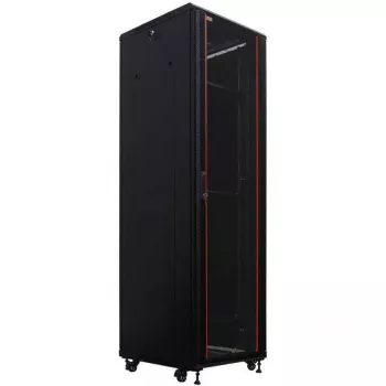 IT-BUDGET 19 inch serverio spintos SRK - 42U - 600x1000 mm - Stiklinės/Vientisos durys - Išardytos - Juodos 90ITB19SRK42610GSN