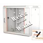 IT-BUDGET 19 colių tinklo spintelė SWA - 12U - 570x600 mm - Stiklinės durelės - Nuimami šonai - Sieninis/grindinis montavimas - Priedų rinkinys - Gryna balta (90ITB19WS1266GW)