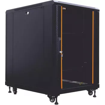 IT-BUDGET 19 inch Tinklo spintelė SRK - 12U - 600x800 mm - Stiklinės/Plieninės durys - Surinkta - Juoda (99ITB19SRK1268GSNM)