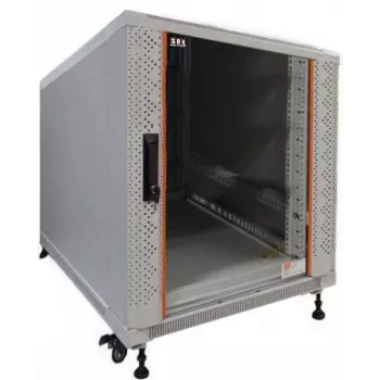 IT-BUDGET 19 colių serverių stelažas SRK 12U 600x1000 mm stiklinės priekinės durelės šviesiai pilkas 90ITB19SRK12610GGN