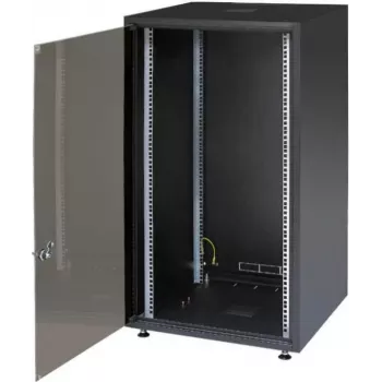 IT-BUDGET 19 inch serverių stelažas SJB - 15U - 600x800 mm - stiklinės durelės - galinė sienelė - juodas (W-SJB6080-15S-161)