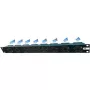 Liebernetz 19 inch 1U stelažo ventiliatoriaus blokas, horizontalus įsiurbimas, 95 m³/h, 12V DC, 34 dB, juodas (90LN19LUE1HE8B)