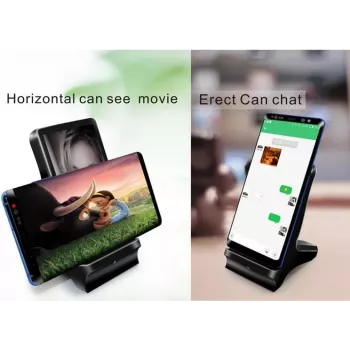 CYOO CY120787 7 inch skaitmeninis nuotraukų rėmelis su Qi belaidžio įkrovimo padeliu - juodas