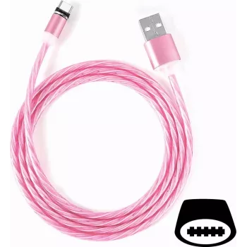CYOO Flow Light USB-C laidas 1 m rausvas su šviečiančiu LED srauto efektu CY120984