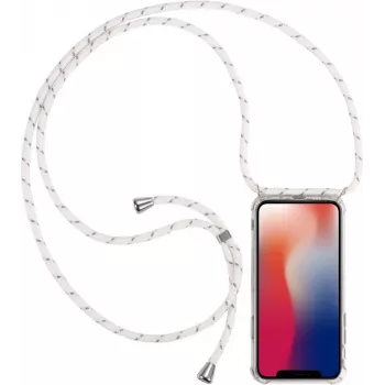 CYOO Necklace Case+ pakabukas Huawei Mate 20 - baltas - silikonas (CY121038)