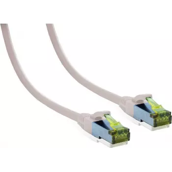 IT-BUDGET Premium tinklo kabelis Cat.6A su Cat.7 neapdorotu kabeliu, 600 MHz, be halogenų, PoE+, 10Gbit, baltas, 1m 90ITB6A7PK1W