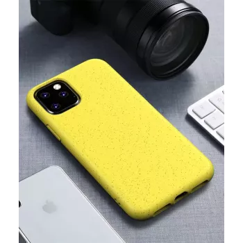 CYOO BioCase iPhone 11 Pro Max geltonas biologiškai skaidomas kietas dėklas CY121592