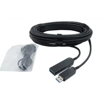 EXSYS USB 3.2 Gen 1 aktyvusis optinis kabelis (AOC), 30 m, USB-A vyriškas į USB-A vyrišką, juodas EX-K1693