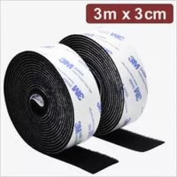 Quadrios 24CA321 lipni kibioji juosta 3 m x 3 cm juoda