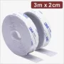 Quadrios 24CA323 lipni „kabliukas ir kilpelė“ tvirtinimo juosta, 3 m x 20 mm, balta