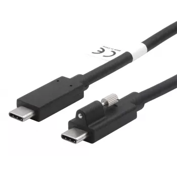 EXSYS USB 3.2 Gen 2x1 USB-C laidas 1 m juodas su vienu varžtu (EX-K1595V-1.0)