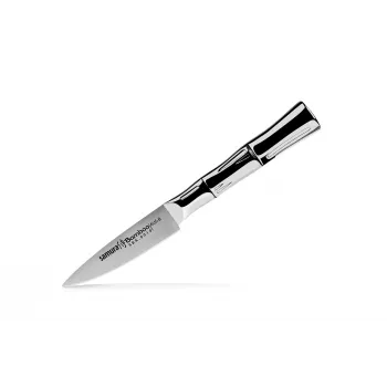 Samura Harakiri 80 mm AUS-8 nerūdijančio plieno juodas smulkiam pjaustymui skirtas peilis