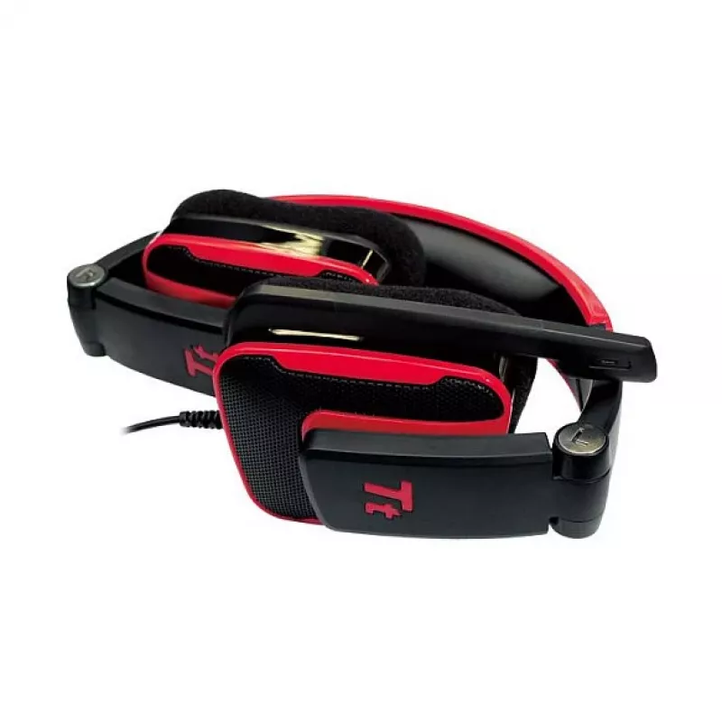 Thermaltake Tt eSPORTS SHOCK žaidimų ausinės - Royal Red, laidinės 3.5mm, per ausis, ištraukiamas mikrofonas, sulankstomos