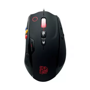 Thermaltake Tt eSPORTS VOLOS lazerinė žaidimų pelė, 8200 DPI, 14 mygtukų, laidinė, juoda
