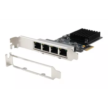 EXSYS EX-6083 PCIe x4 Gigabit Ethernet 4 prievadų žemo profilio tinklo sąsajos plokštė