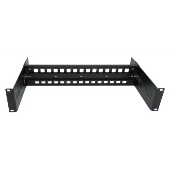 EXSYS DIN-Rail montavimo rėmo rinkinys, 2U, 19 colių, 35mm DIN-Rail, juodas EX-6090