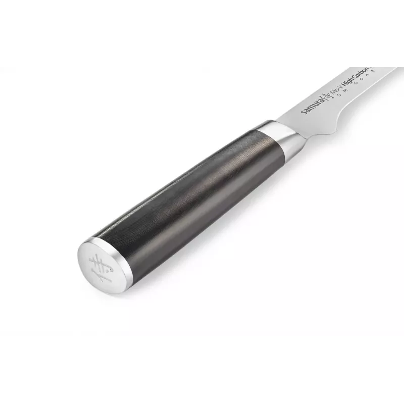 SAMURA Harakiri lankstus filė peilis 218 mm AUS-8 plieno, juoda ABS rankena