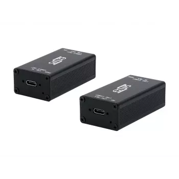 EXSYS EX-1502HMVS Pramoninis 1 prievado USB-C 3.2 Gen 1 į USB-A adapteris su 15KV ESD apsauga nuo viršįtampių, DIN bėgio tvirtinimu, 9-48V DC