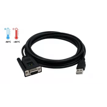 EXSYS EX-1311-2FT USB 2.0 į RS-232 serijinis adapteris, DB9 moteriškas, FTDI lustas, pramoninis temperatūros diapazonas