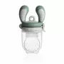 Kidsme Food Feeder didelis pilkas - kūdikių vaisių ir daržovių kramtukas, 6+ mėn., silikoninis maišelis, be BPA