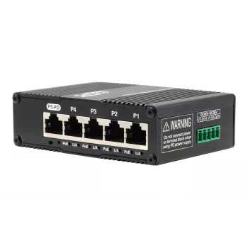 EXSYS Mini 5 prievadų Ethernet PoE praeinantis komutatorius - 5x10/100/1000Tx (EX-62020POE-P)