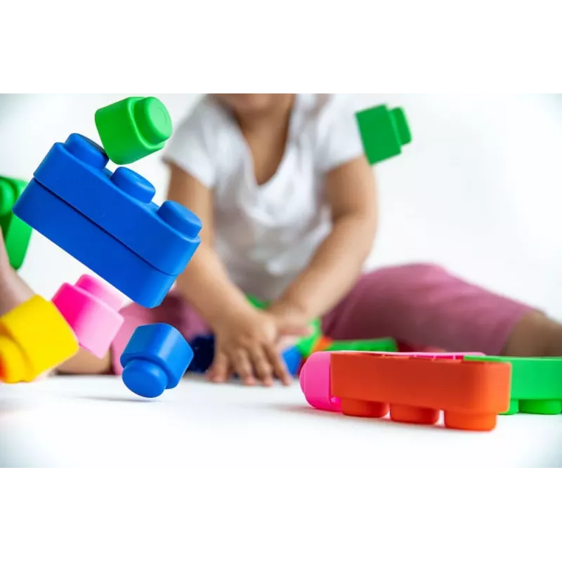 Gerardo's Toys GT3108 minkštų statybinių kaladėlių rinkinys, 10 dalių, EVA putų, įvairiaspalvis