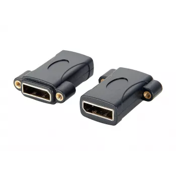 EXSYS EX-49304 skydelyje montuojamas DisplayPort moteriškas-moteriškas adapteris, įsukamas, 8K 60Hz