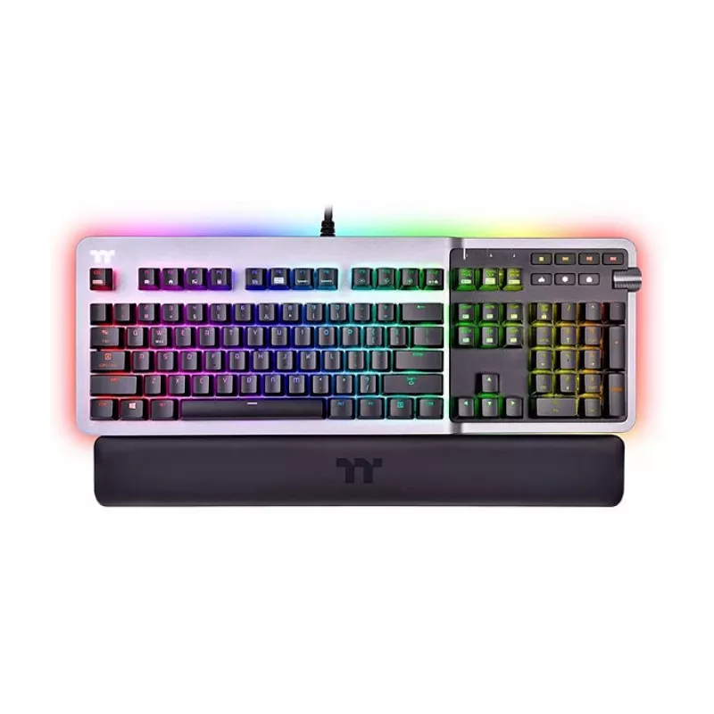 Thermaltake Argent K5 mechaninė žaidimų klaviatūra - Cherry MX Speed Silver, RGB, vokiška layout
