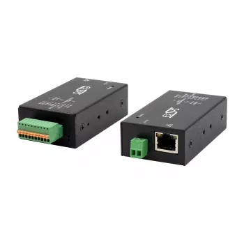 EXSYS EX-6131-2 pramoninis Ethernet į nuoseklųjį prievadą konverteris, RS-232/422/485, DIN bėgelio ir sieninis montavimas