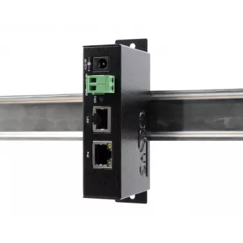 EXSYS EX-6008POE Gigabit PoE++ inžektorius, 60W, IEEE 802.3bt, 48-57V DC gnybtų bloko įėjimas, DIN bėgio/sieninis montavimas
