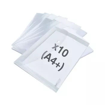 Rapesco ECO GRS A4 dokumentų aplankai permatomi skaidrūs, 10 vnt. paketas (1816)