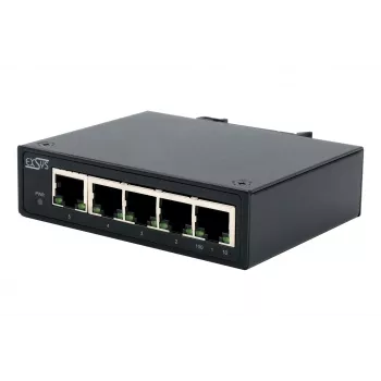 EXSYS 5 prievadų pramoninis Ethernet komutatorius, 10/100 Mbps, DIN bėgelis, -40° iki +75°C EX-6200-T