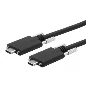 EXSYS USB 3.2 Gen 2x1 Type-C kabelis su fiksavimo varžtais, 3,0 m, juodas EX-K1592V-3.0