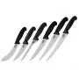 SAMURA SBU-0260 Butcher 6 dalių peilių rinkinys su galandimo plienu ir ritininiu krepšiu