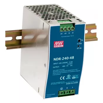 EXSYS Meanwell 240W DIN bėgio maitinimo šaltinis 48V/5A - NDR-240-48 (EX-6976)