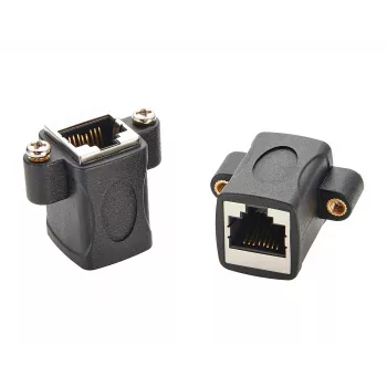 EXSYS EX-49306 Cat.5e RJ45 moteriškas į moterišką Keystone adapterio modulis, juodas