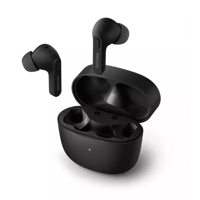PHILIPS TAT2206BK/00 Tikri belaidžiai ausinukai su įkrovimo dėklu, juodi