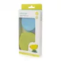 KIDSME Stay-in-Place siurblinė padėkliukė lėkštėms, buteliukams ir puodeliams, 2 vnt., Sky & Lime