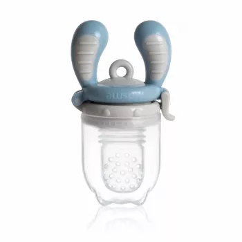 Kidsme Food Feeder Medium Azure - silikoninis kūdikių vaisių ir daržovių maitintuvas, 4m+