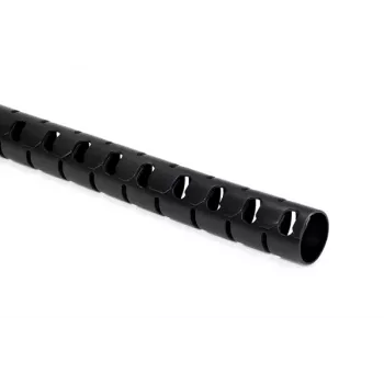 HellermannTyton HWPAV025-PA6V0-BK (25) Gofruotas skeltas kabelių kanalas, poliamidas 6, juodas, 25 m 161-63401