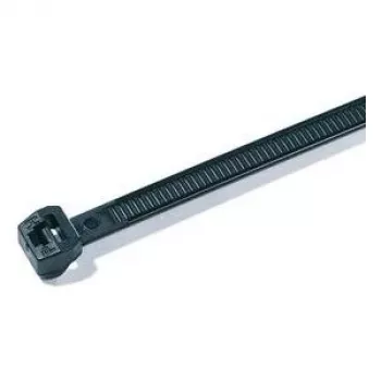 HellermannTyton OS serijos išorinės dantytosios kabelių rišimo juostelės 100 x 2,5 mm, juodos, 100 vienetų 118-04700