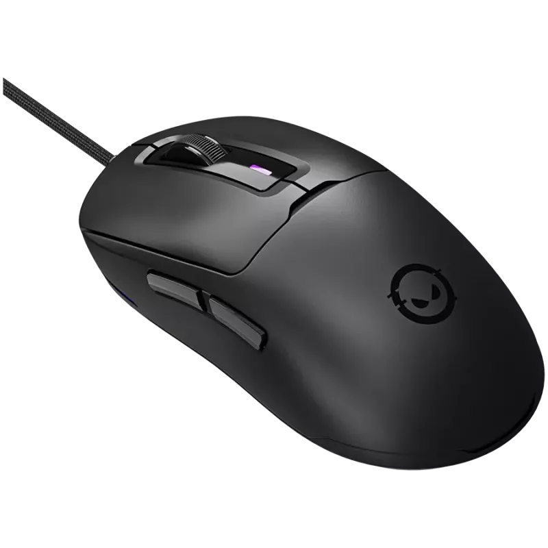 LORGAR LRG-MSA10R-BK žaidimų laidinė pelė, Pixart PMW3311 optinis jutiklis, 6400 DPI, RGB, 7 programuojami mygtukai, juoda