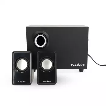 Nedis CSPR10021BK 2.0 stereo USB maitinami kompiuterio garsiakalbiai, 6W RMS, juodi