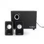 Nedis CSPR10021BK 2.0 stereo USB maitinami kompiuterio garsiakalbiai, 6W RMS, juodi