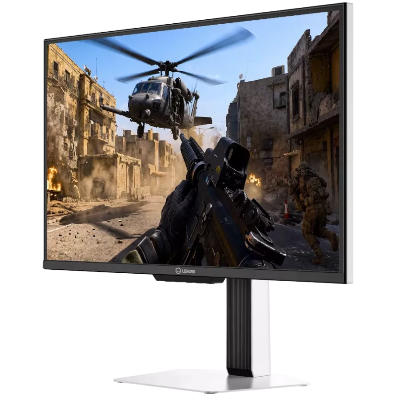 LORGAR 24,5 inch Full HD IPS 400Hz žaidimų monitorius, Dual LED, HDR600 Ready, reguliuojamo aukščio, baltas