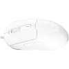 LORGAR LRG-MSA10R-WH laidinė žaidimų pelė, Pixart PMW3311 optinis jutiklis, Hetai 571 MCU, 5000 DPI, 1000 Hz, 7 programuojami mygtukai, RGB apšvietimas, dešiniarankiams, balta