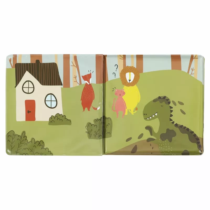 Trixie dinozaurų maudymosi knygelė, neperšlampama, plūduriuoja, traškantys puslapiai, 6 mėn.+