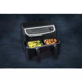 Gastronoma dvigubų krepšelių oro gruzdintuvė 9L 2400W juoda