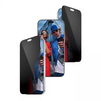 PanzerGlass dvipusis privatumo ekrano apsauginis stiklas Apple iPhone 2026 Pro Max | Ultra-Wide Fit su EasyAligner